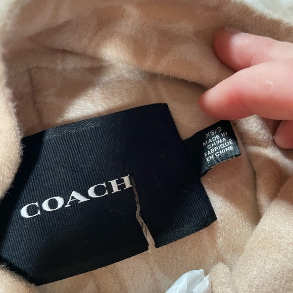 NWOT - Coach Women's Beige Wool Cape with Belt - XS/S - Picture 5 of 5